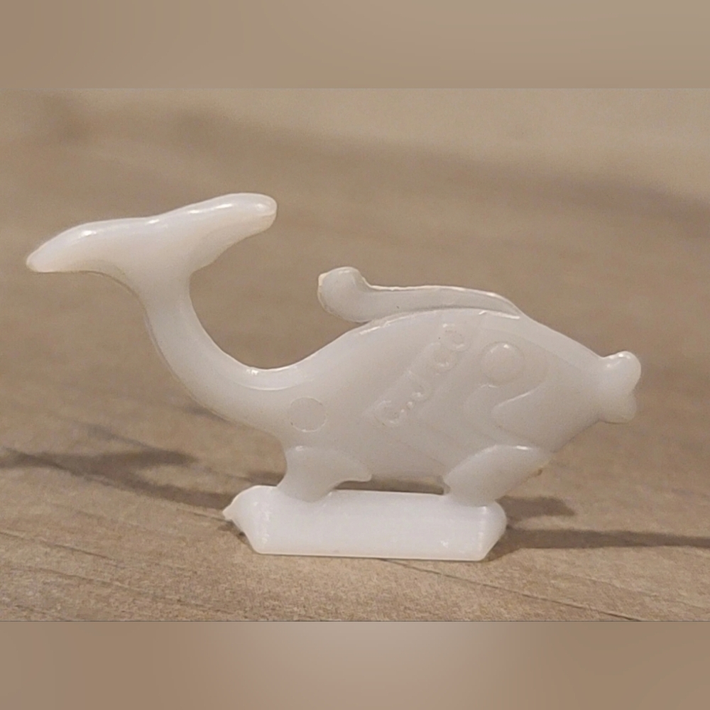 Vintage Cracker Jack Prize Toy White Fish Stand Up
